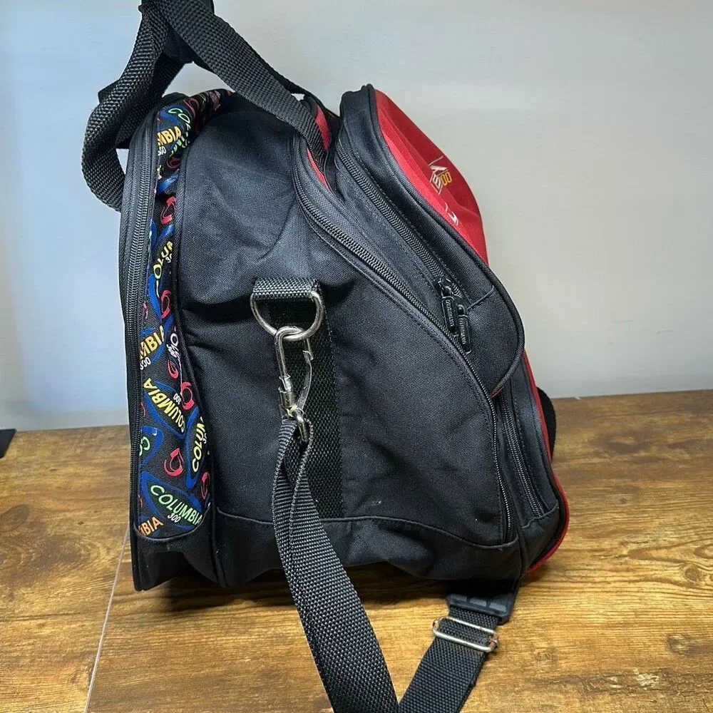 Columbia 300 Bowling Bag Single Ball Shoulder Strap Red Zip‎ Compartments